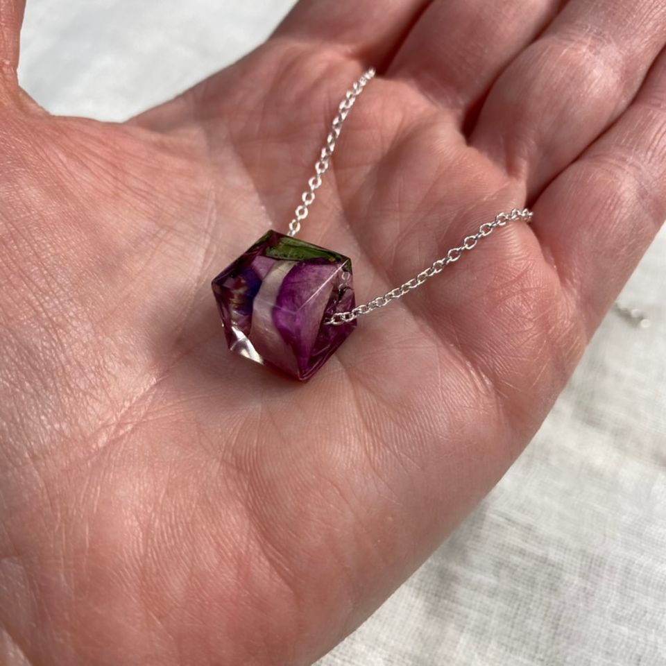 Resin Cube Pendant