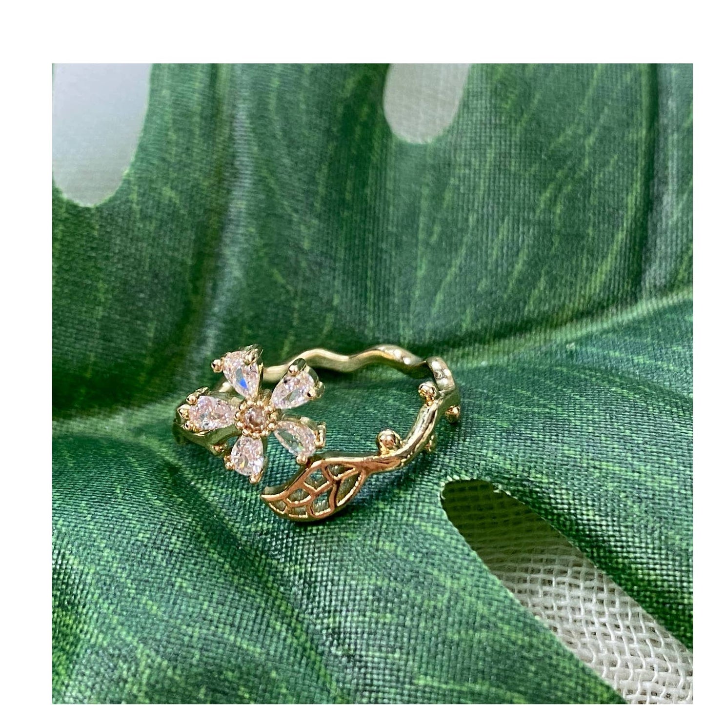 Flower Cuff Ring